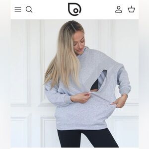 Sweat and Milk Isabella The Organic Oversized Nursing & Pregnancy Hoodie